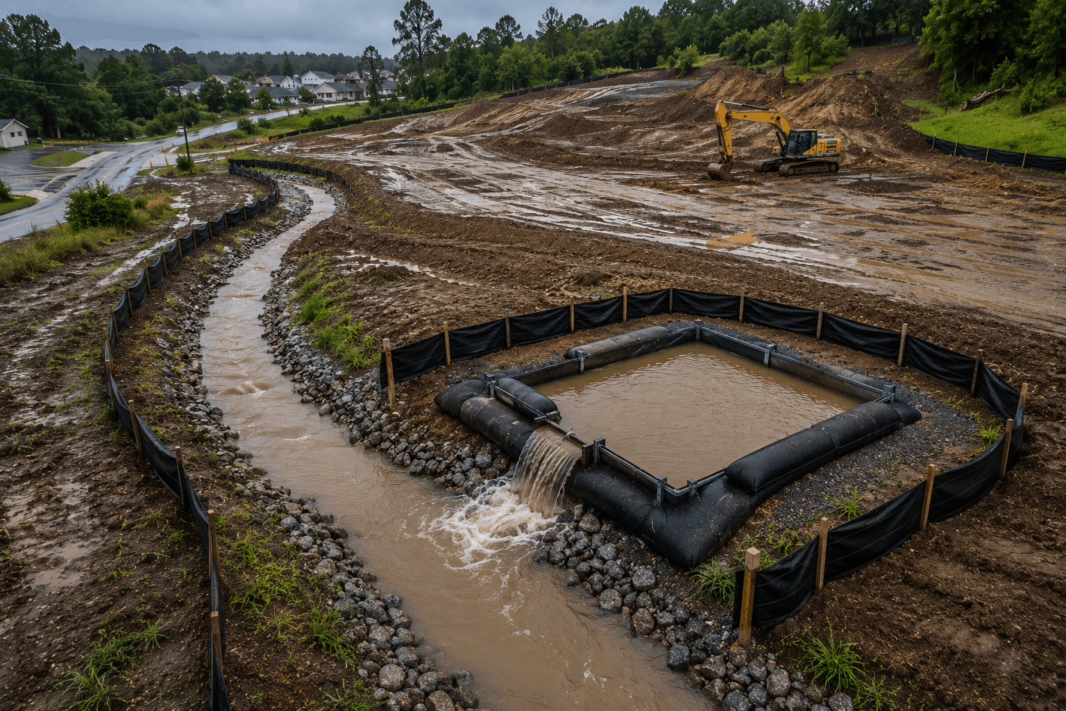 Controlling Sediment in Runoff During Peak Earthworks and Rainfall